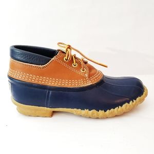 LL Bean Boots Navy Brown Size 8 Womans